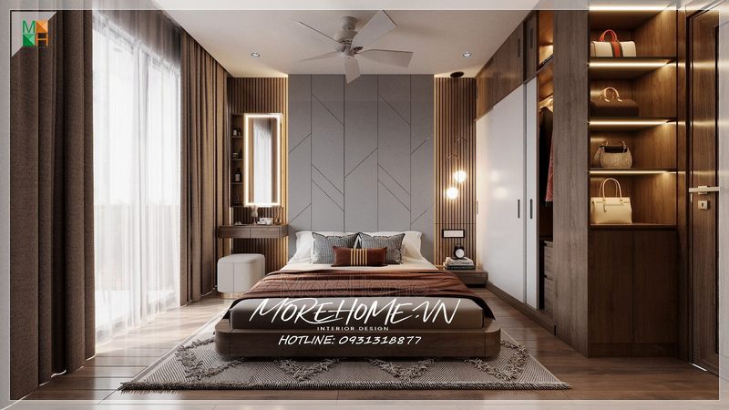 Thi công tủ quần áo âm tường
